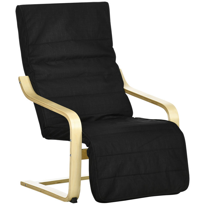 Sillón de Salón Madera de Abedul, Poliéster HOMCOM