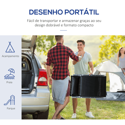 Outsunny Conjunto de 2 Espreguiçadeiras Dobráveis Espreguiçadeiras de Jardim com Encosto Ajustável Almofada e Apoio de Braço Carga 165 kg para Piscina Terraço Campismo 137x63,5x100,5 cm Preto