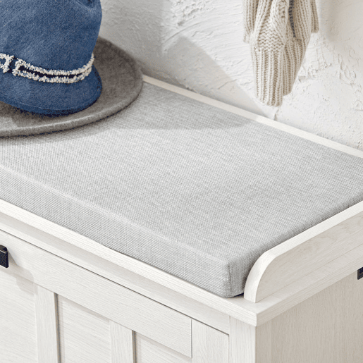 SoBuy FSR161-W Banco para sapatos com 1 porta 80 X 30 X 50 Cm