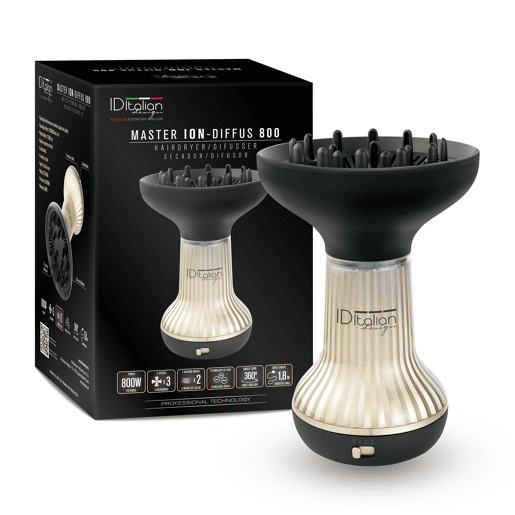 Italian Design - Master Ion-Difuss 800 | Secador Difusor com Tecnologia HairCare e Potência de 800W | Design ergonômico vertical, possui 3 modos de potência e temperatura | Cachos e Volume Italian Design - Master Ion-Difuss 800 | Secador Difusor com Tecnologia HairCare e Potência de 800W | Design ergonômico vertical, possui 3 modos de potência e temperatura | Cachos e Volume