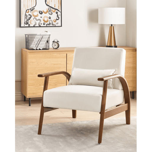 Poltrona SKARA Pele sintética Branco creme Poltrona SKARA Pele sintética Branco creme