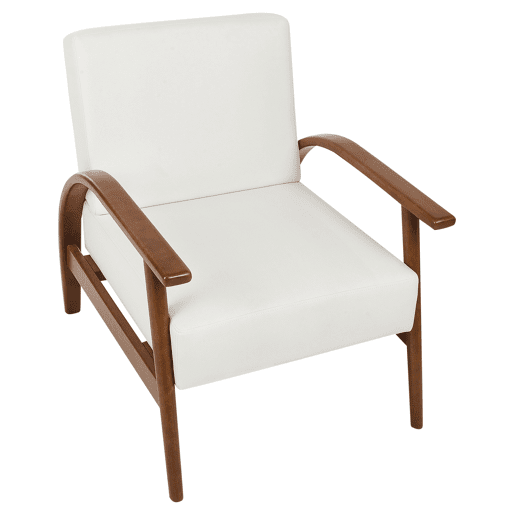 Poltrona SKARA Pele sintética Branco creme Poltrona SKARA Pele sintética Branco creme