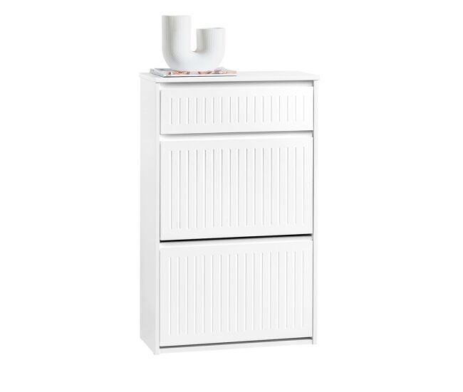 Sobuy fsr165-w zapatero con 2 solapas y 1 cajón blanco 61 x 26 x 100 cm