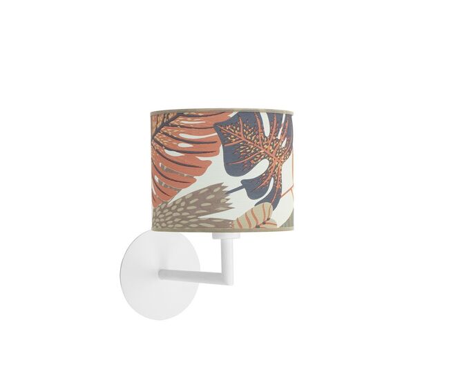 Aplique de pared metal color blanco serie etiopia 17cm