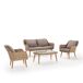 Conjunto Muebles de jardín de ratán sintético, 4 Piezas Conjunto Muebles de jardín de ratán sintético, 4 Piezas Lila