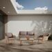 Conjunto Muebles de jardín de ratán sintético, 4 Piezas Conjunto Muebles de jardín de ratán sintético, 4 Piezas Lila