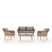 Conjunto Muebles de jardín de ratán sintético, 4 Piezas Conjunto Muebles de jardín de ratán sintético, 4 Piezas Lila