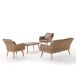 Conjunto Muebles de jardín de ratán sintético, 4 Piezas Conjunto Muebles de jardín de ratán sintético, 4 Piezas Lila