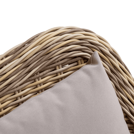 Conjunto de móveis de jardim Lila em vime sintético, 4 peças