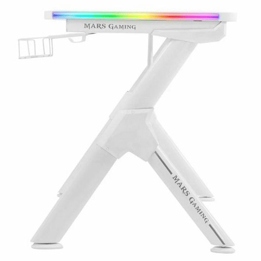 Mesa de Escritório Mars Gaming MGDXLRGBW LED RGB Branco Aço 160 x 60 cm