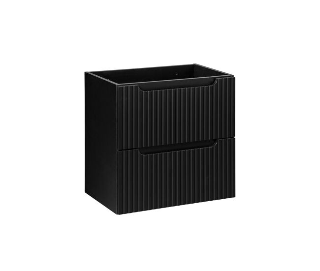 Mueble bajo lavabo 60cm 2 cajones riva negro
