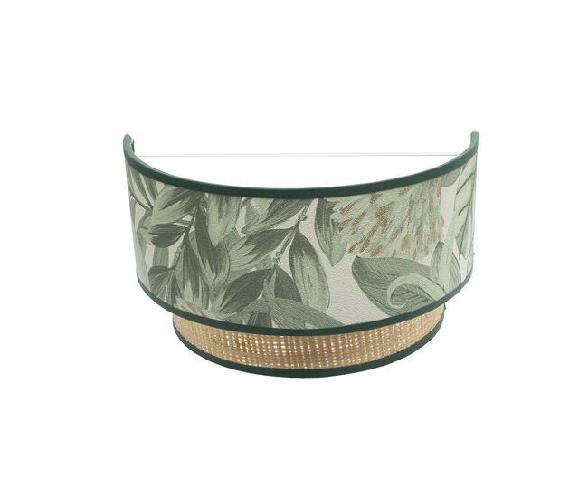 Aplique de pared metal color verde serie congo 30cm
