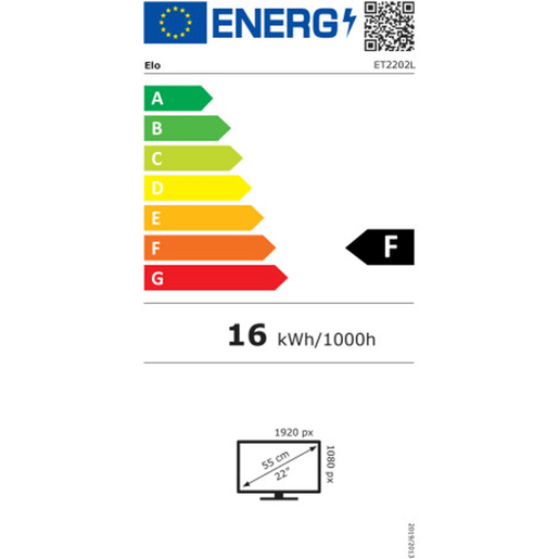 Monitor Elo Touch Systems 2202L 21,5 Full HD 60 Hz 50-60 Hz