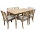 Conjunto de muebles de jardín Acacia SIMILAN 6 plazas - cojines Conjunto de muebles de jardín Acacia SIMILAN 6 plazas - cojines Madera Clara