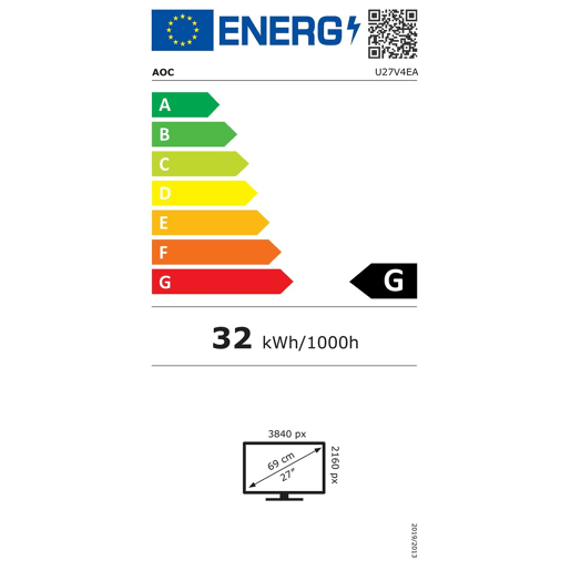 Monitor AOC U27V4EA 27 LED IPS Flicker free 60 Hz 50-60 Hz Monitor AOC U27V4EA 27 LED IPS Flicker free 60 Hz 50-60 Hz