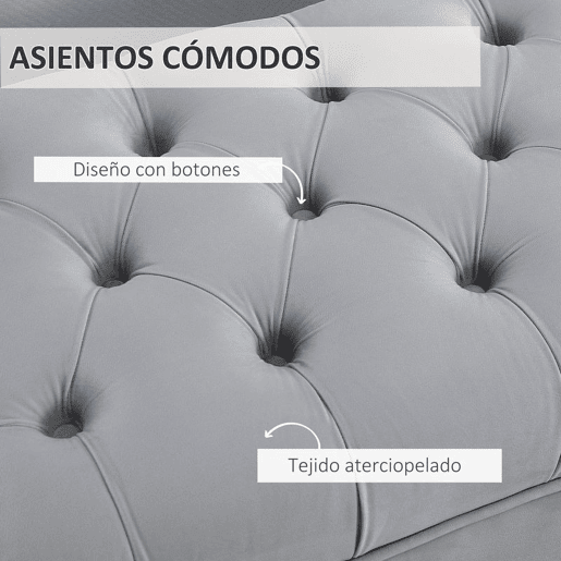 HOMCOM Banco de Pé de Cama com Assento Acolchoado e Pés Metálicos Banco de Quarto para Entrada Corredor Capacidade 120 kg 118x45x42 cm Cinza