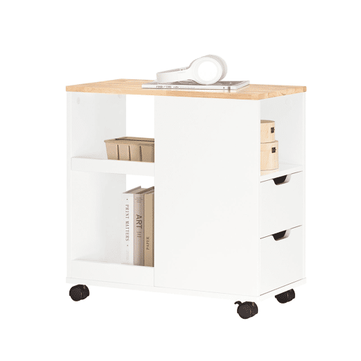 SoBuy FBT130-WN Mesa lateral Suporte para impressora Suporte para armário de arquivo