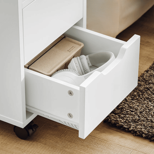 SoBuy FBT130-WN Mesa lateral Suporte para impressora Suporte para armário de arquivo