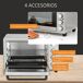Mini Horno Eléctrico Metal, Acero Inoxidable HOMCOM Mini Horno Eléctrico Metal, Acero Inoxidable HOMCOM Plateado