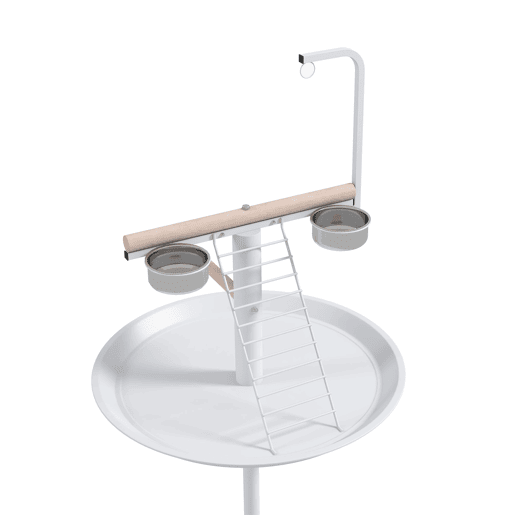 PawHut Comedouro para Pássaros de Exterior com Rodas Ø60x138 cm Comedouro para Pássaros em Pé com 2 Recipientes de Aço Inoxidável e 2 Poleiros para Jardim Terraço Branco PawHut Comedouro para Pássaros de Exterior com Rodas Ø60x138 cm Comedouro para Pássaros em Pé com 2 Recipientes de Aço Inoxidável e 2 Poleiros para Jardim Terraço Branco