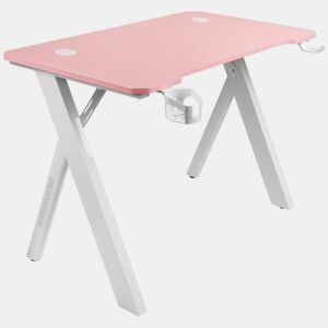 Mesa de Escritório Mars Gaming MGD100RGBP Branco Cor de Rosa Aço 100 x 60 cm