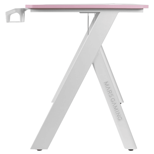Mesa de Escritório Mars Gaming MGD100RGBP Branco Cor de Rosa Aço 100 x 60 cm