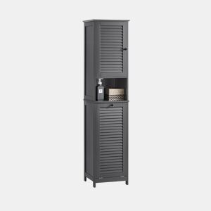 SoBuy BZR124-DG Móvel de casa de banho com 1 cesto para roupa suja