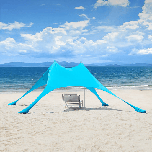 SoBuy OZT01-HB Tenda de praia em Lycra azul claro