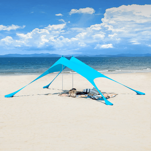 SoBuy OZT01-HB Tenda de praia em Lycra azul claro