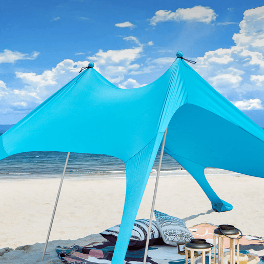 SoBuy OZT01-HB Tenda de praia em Lycra azul claro