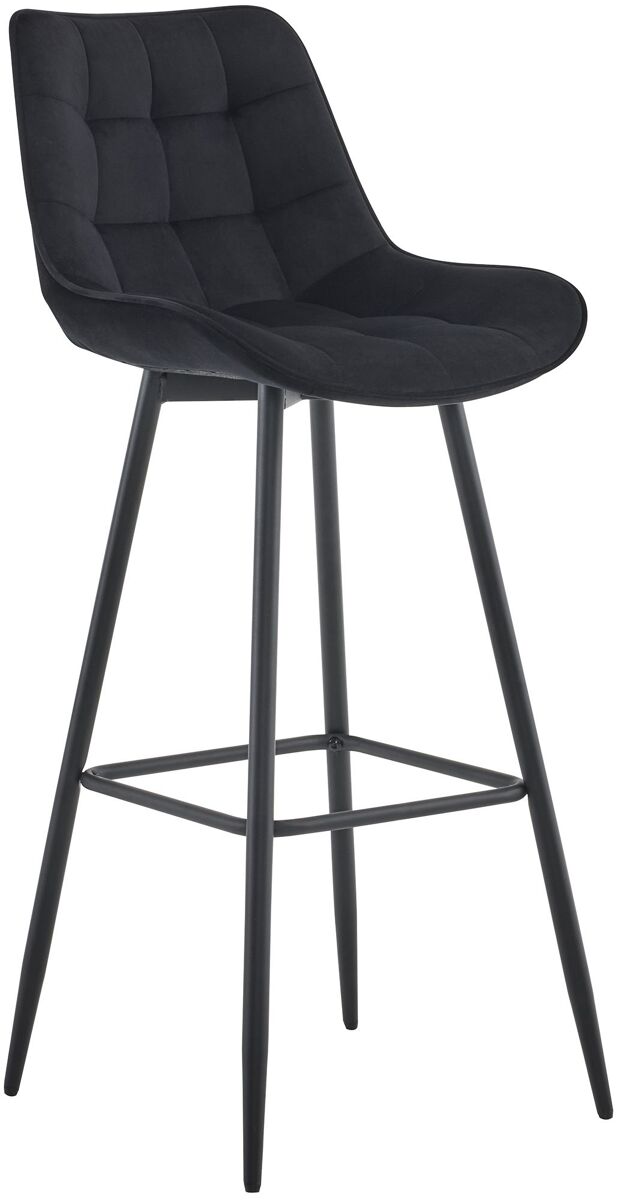 Taburete de bar dartford terciopelo negro 52x47x106 cm