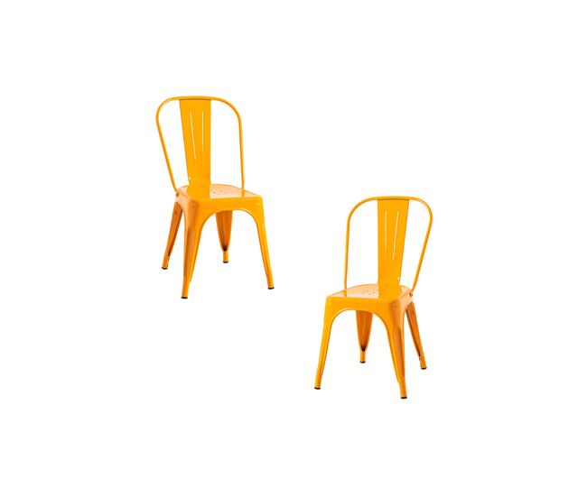 Pack 2 sillas torix - naranja azafrán
