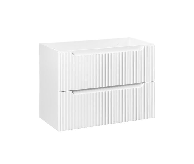 Mueble bajo lavabo 80cm 2 cajones riva blanco