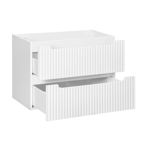 Móvel de lavatório 80cm 2 gavetas Riva Branco Móvel de lavatório 80cm 2 gavetas Riva Branco