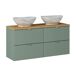 Mueble doble lavabo 4 cajones Jade Mueble doble lavabo 4 cajones Jade Verde