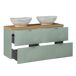Mueble doble lavabo 4 cajones Jade Mueble doble lavabo 4 cajones Jade Verde