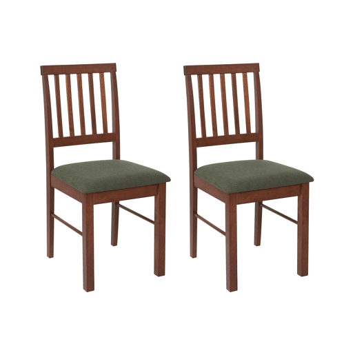 Conjunto de 2 cadeiras de jantar ORONO Madeira Castanho escuro