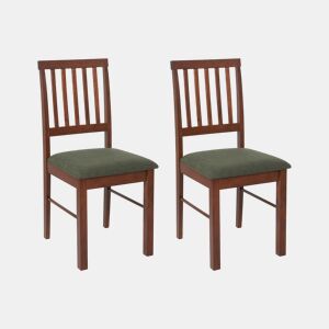 Conjunto de 2 cadeiras de jantar ORONO Madeira Castanho escuro