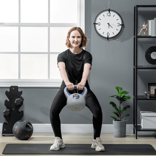 SPORTNOW Kettlebell 12 kg Peso Russo com Revestimento de PU e Enchimento de Areia para Treinamento em Casa Ginásio 24x17x28 cm Azul Marrinho e Cinza