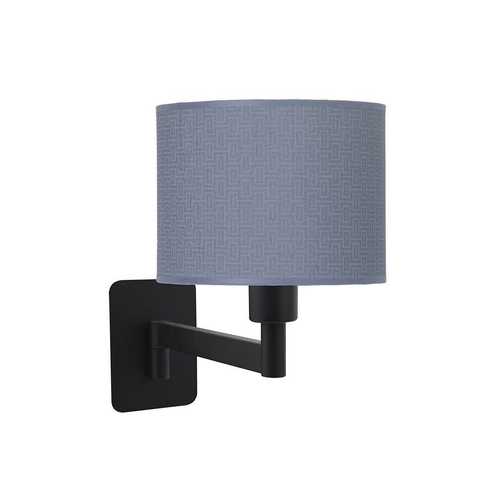 Aplique De Pared Metal Serie Moda Azul/ Negro