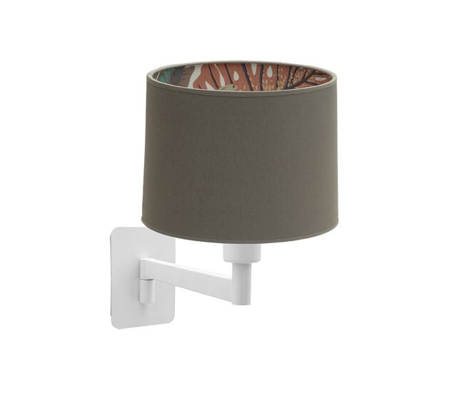 Aplique de pared metal color blanco serie tunez 22cm