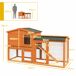 Conejera de Madera Madera de Abeto PawHut Conejera de Madera Madera de Abeto PawHut Naranja