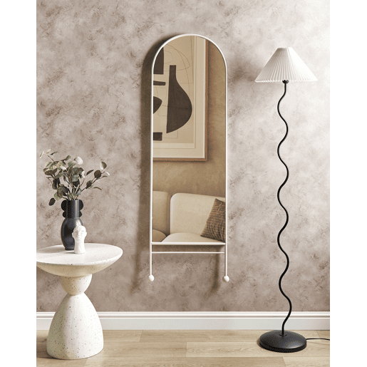 Espelho JARNAGES 45 cm 145 cm Metal Branco