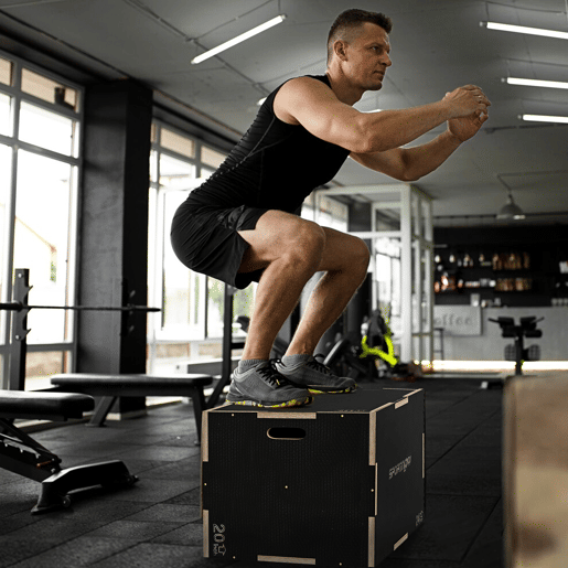 SPORTNOW Caixa Pliométrica com 3 Alturas Diferentes Caixa de Saltos para Treino de Força em Casa Escritório Ginásio CrossFit Carga 120 kg 76x61x51 cm Preto