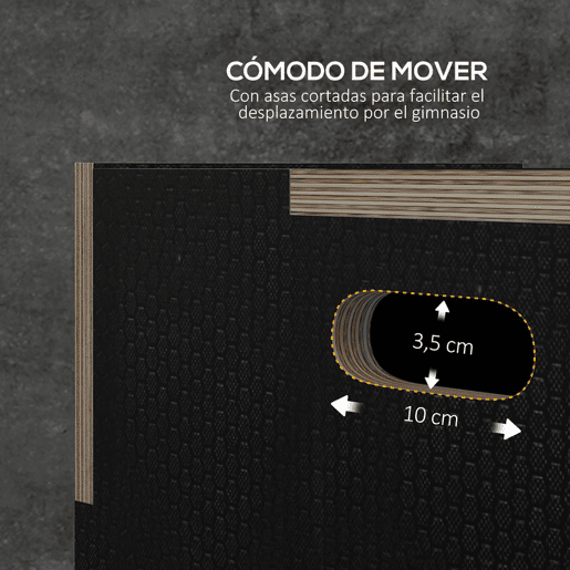 SPORTNOW Caixa Pliométrica com 3 Alturas Diferentes Caixa de Saltos para Treino de Força em Casa Escritório Ginásio CrossFit Carga 120 kg 76x61x51 cm Preto