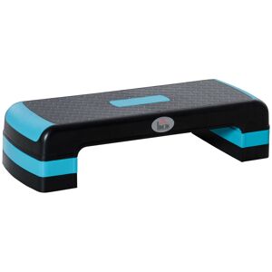 HOMCOM Plataforma Step Fitness Step de Aeróbico com Altura Ajustável de 101520 cm Plataforma de ExercÃcio em Casa Ginásio Oficina Carga 150kg 78x28x20 cm Azul e Preto