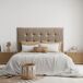 Cabecero de madera tapizado en tela para cama de 150 M:167x132 cm Profundidad: 9 152 Cabecero de madera tapizado en tela para cama de 150 M:167x132 cm Profundidad: 9 152 Marrón