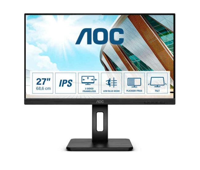 Monitor aoc 27p2q 27" ips wled led ips lcd flicker free 75 hz