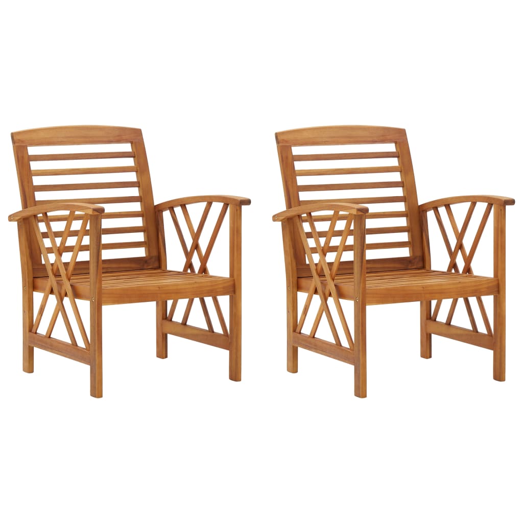 Sillas de jardin 2 unidades madera maciza de acacia