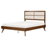 Cama POISSY 160 x 200 cm Madeira escura de freixo